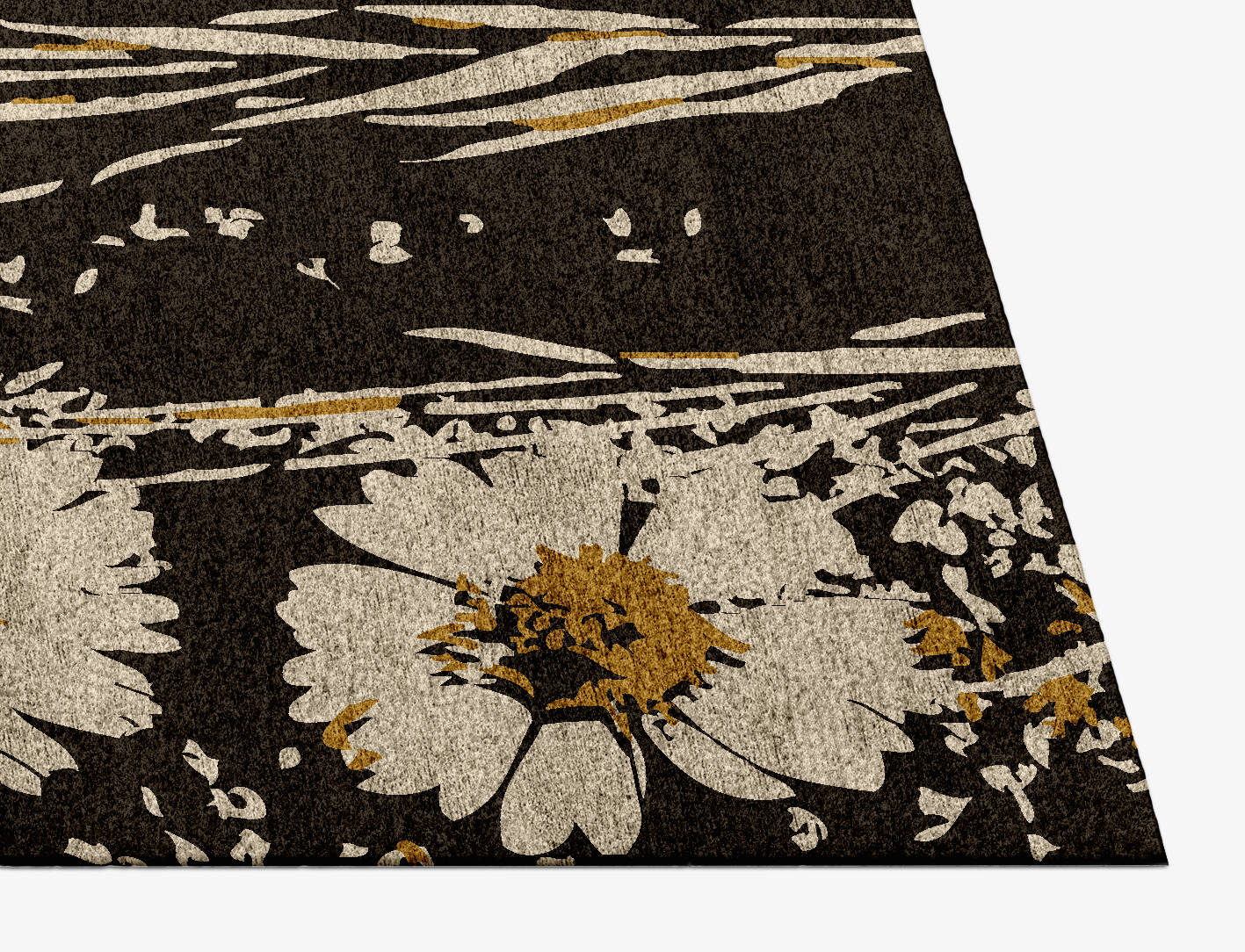 Daisydale Floral Rectangle Hand Knotted Bamboo Silk Custom Rug by Rug Artisan