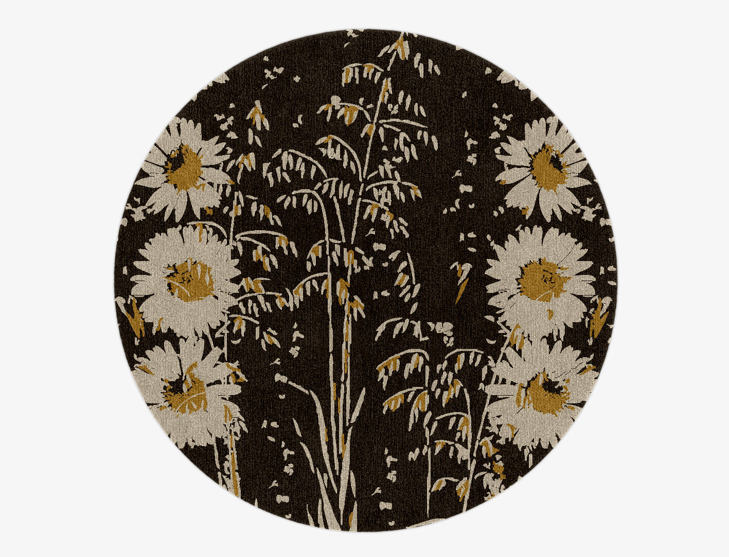 Daisydale Floral Round Hand Knotted Tibetan Wool Custom Rug by Rug Artisan