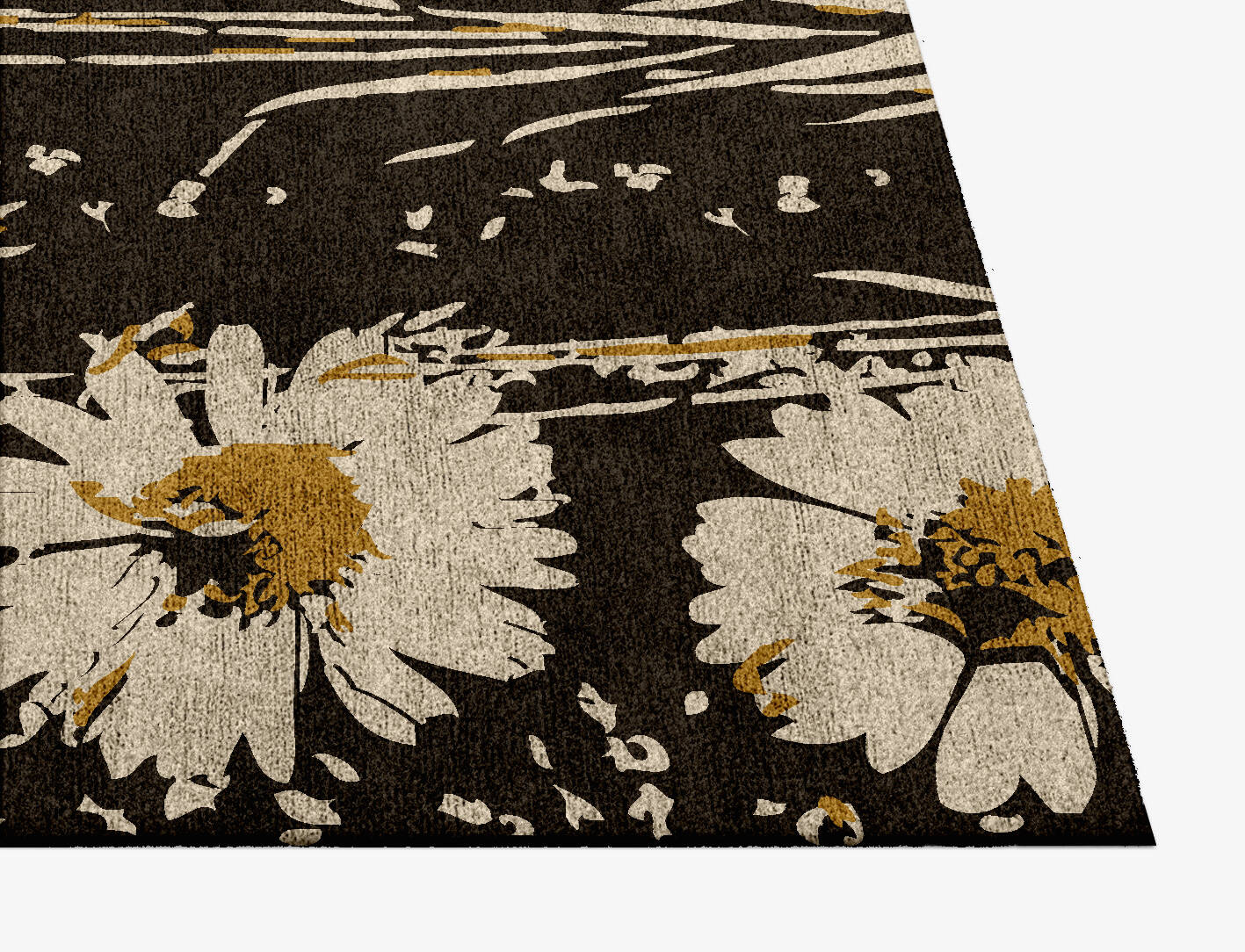 Daisydale Floral Square Hand Knotted Bamboo Silk Custom Rug by Rug Artisan