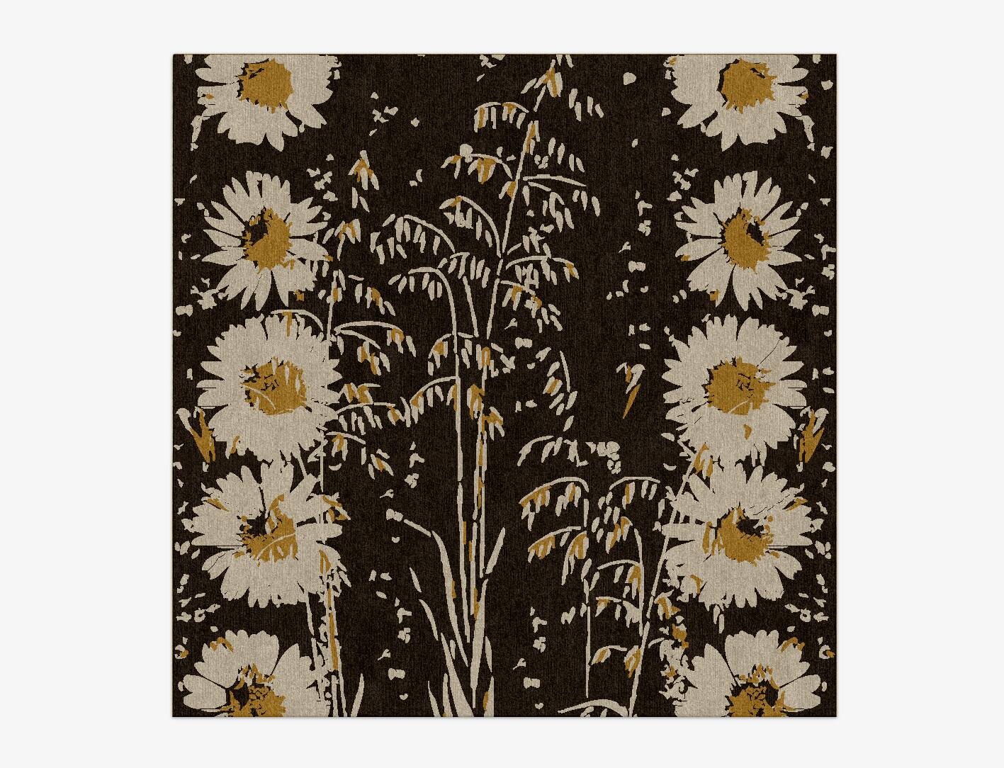 Daisydale Floral Square Hand Knotted Tibetan Wool Custom Rug by Rug Artisan