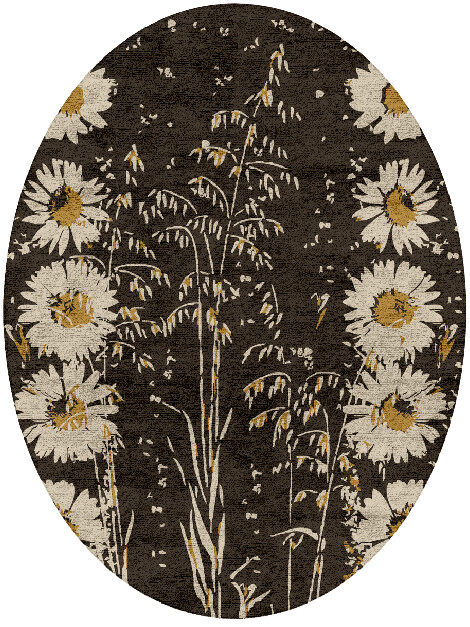 Daisydale Floral Oval Hand Tufted Bamboo Silk Custom Rug by Rug Artisan