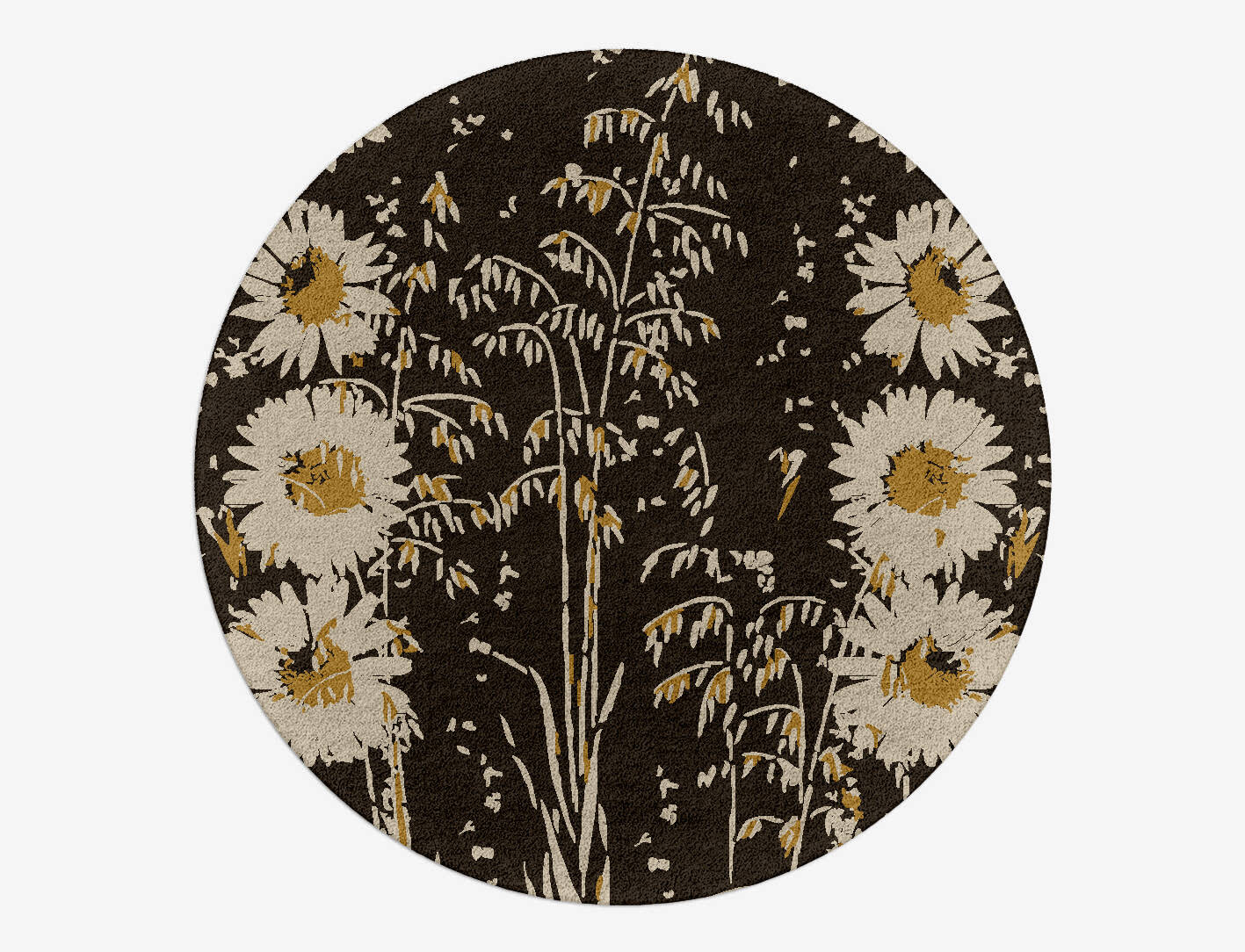 Daisydale Floral Round Hand Tufted Pure Wool Custom Rug by Rug Artisan