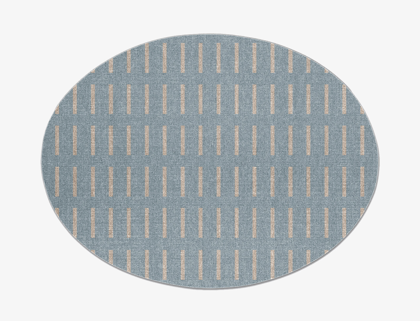 Damien Minimalist Oval Flatweave New Zealand Wool Custom Rug by Rug Artisan