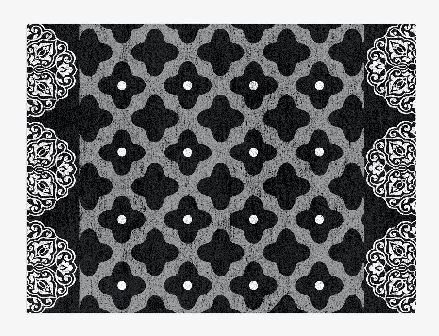 Dark Montage Monochrome Rectangle Hand Tufted Bamboo Silk Custom Rug by Rug Artisan