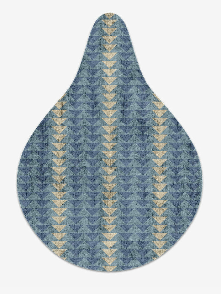Darts Geometric Drop Hand Knotted Bamboo Silk Custom Rug by Rug Artisan