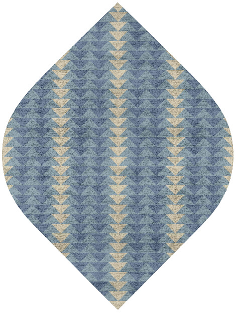 Darts Geometric Ogee Hand Tufted Bamboo Silk Custom Rug by Rug Artisan