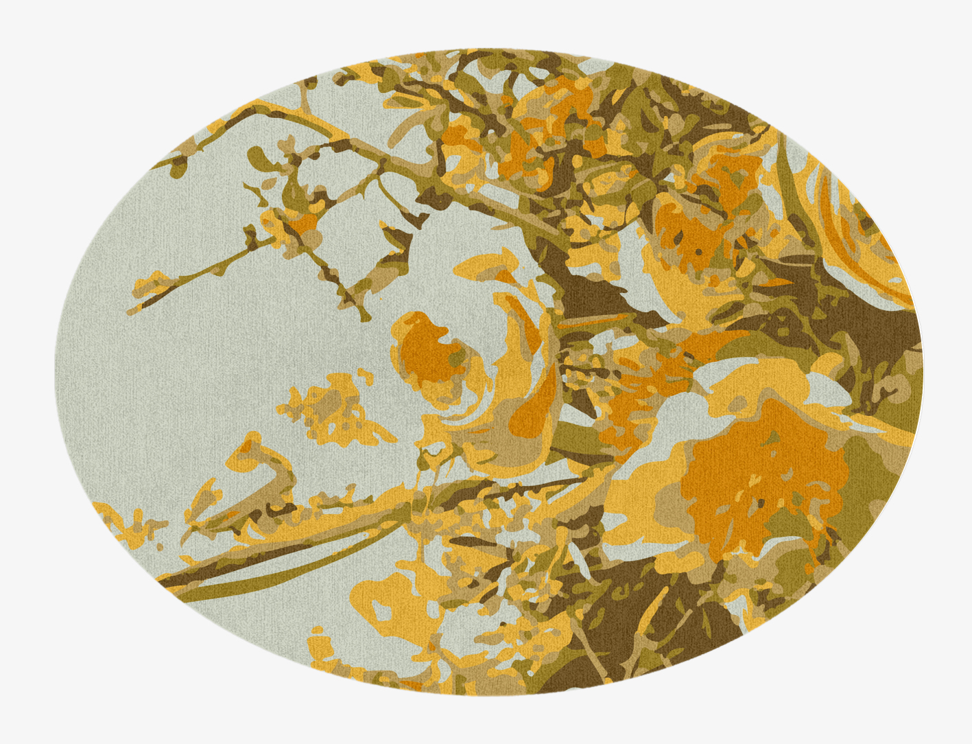Dawn Floral Oval Hand Knotted Tibetan Wool Custom Rug by Rug Artisan