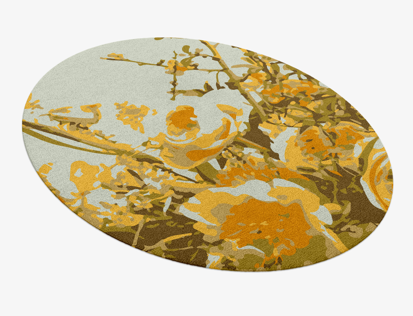 Dawn Floral Oval Hand Knotted Tibetan Wool Custom Rug by Rug Artisan