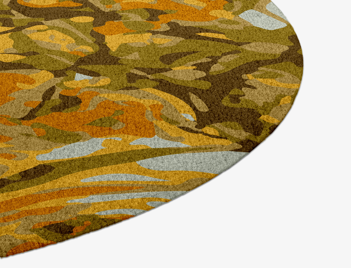 Dawn Floral Round Hand Knotted Tibetan Wool Custom Rug by Rug Artisan