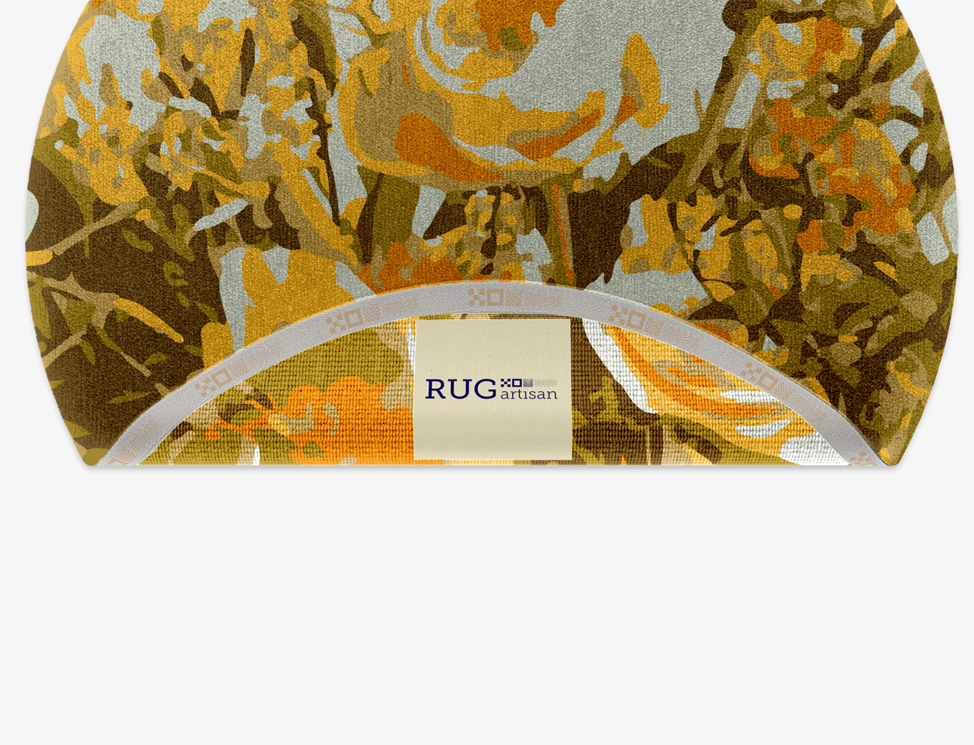 Dawn Floral Round Hand Knotted Tibetan Wool Custom Rug by Rug Artisan