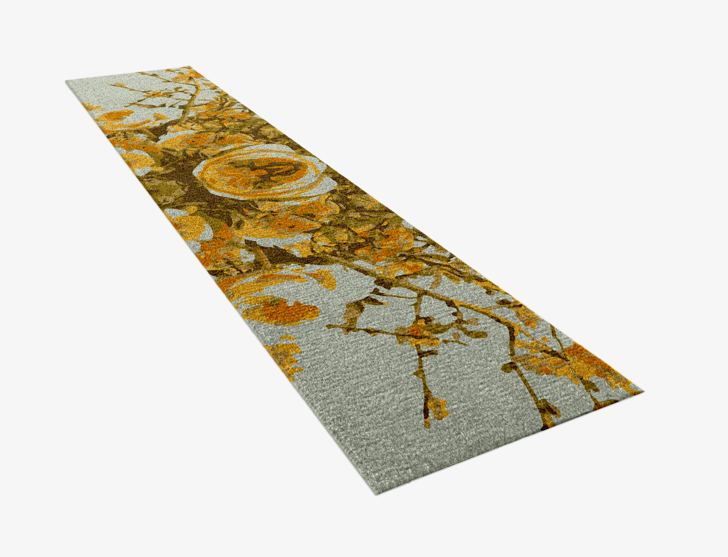 Dawn Floral Runner Hand Knotted Tibetan Wool Custom Rug by Rug Artisan