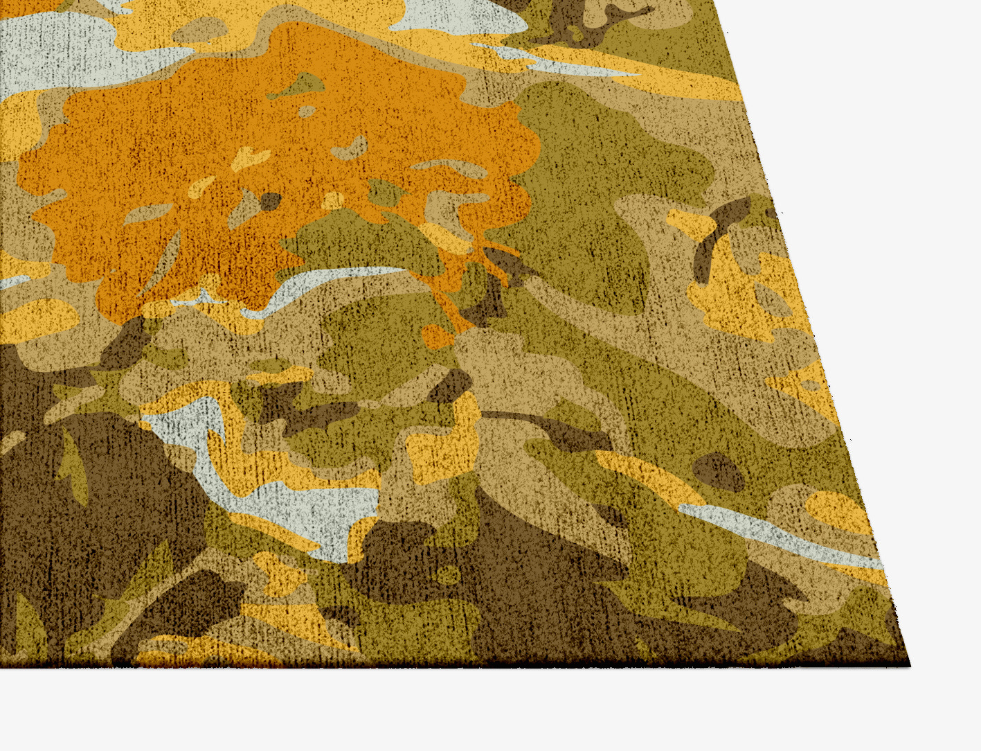 Dawn Floral Square Hand Knotted Bamboo Silk Custom Rug by Rug Artisan