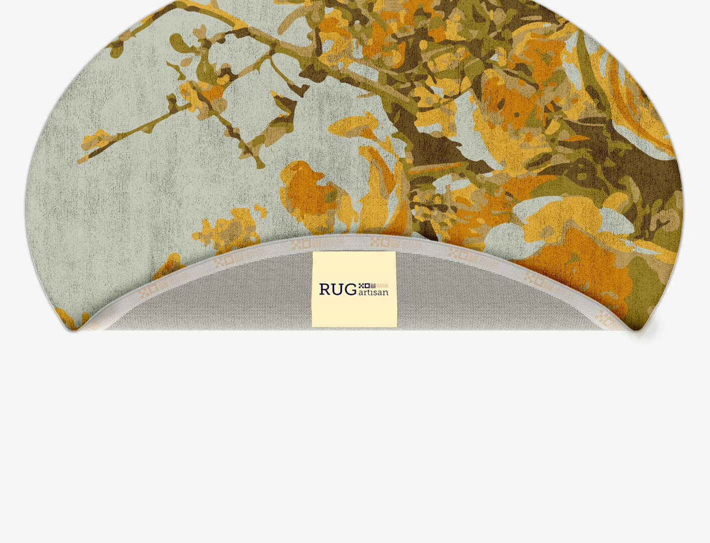 Dawn Floral Oval Hand Tufted Bamboo Silk Custom Rug by Rug Artisan