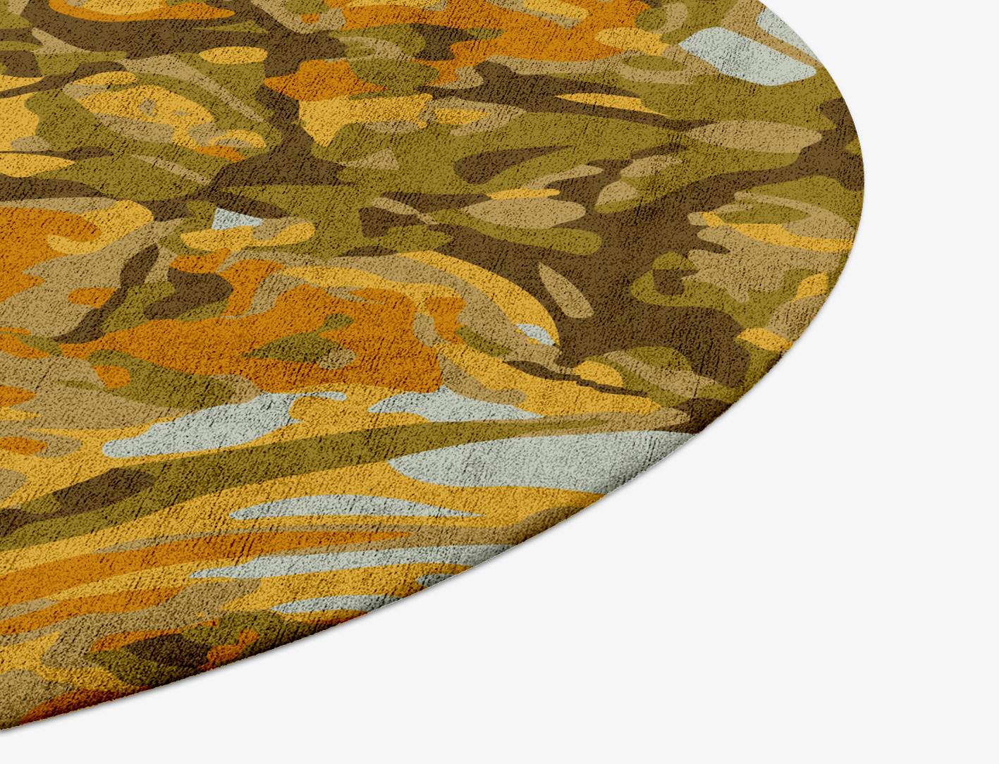 Dawn Floral Round Hand Tufted Bamboo Silk Custom Rug by Rug Artisan