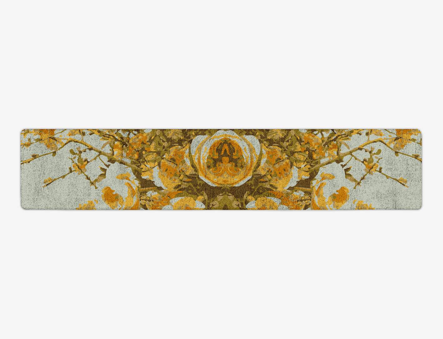 Dawn Floral Runner Hand Tufted Bamboo Silk Custom Rug by Rug Artisan