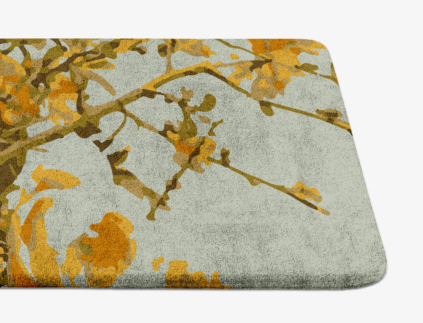 Dawn Floral Runner Hand Tufted Bamboo Silk Custom Rug by Rug Artisan