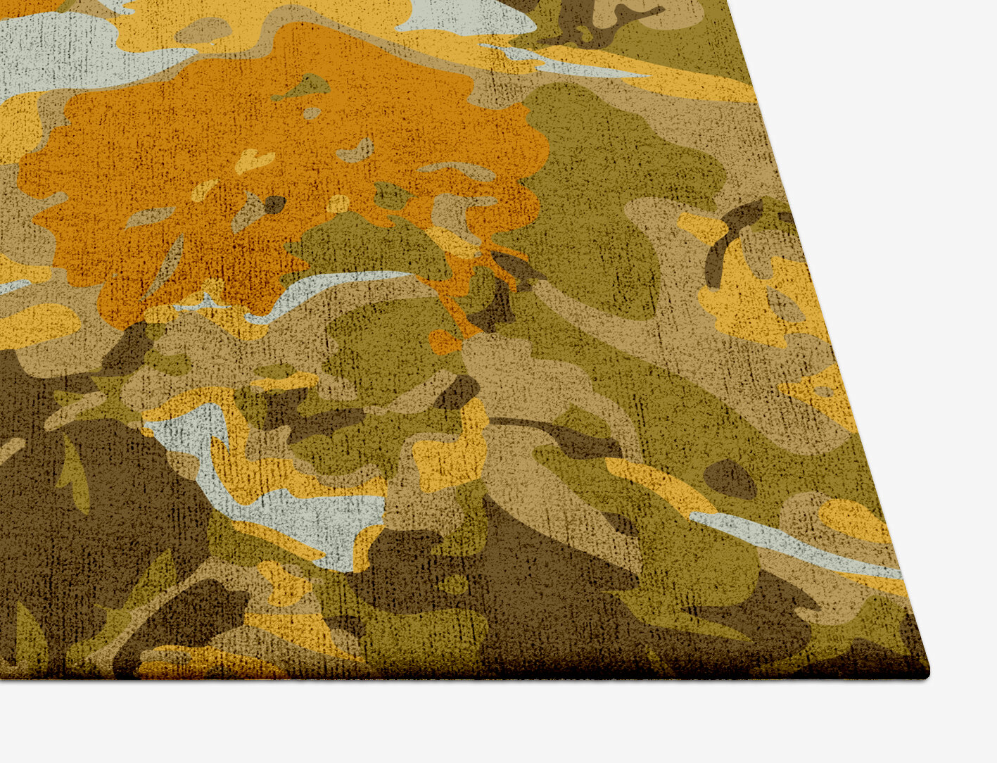 Dawn Floral Square Hand Tufted Bamboo Silk Custom Rug by Rug Artisan