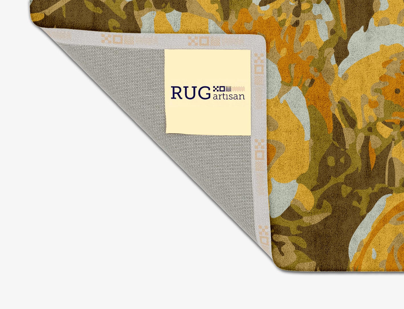 Dawn Floral Square Hand Tufted Bamboo Silk Custom Rug by Rug Artisan