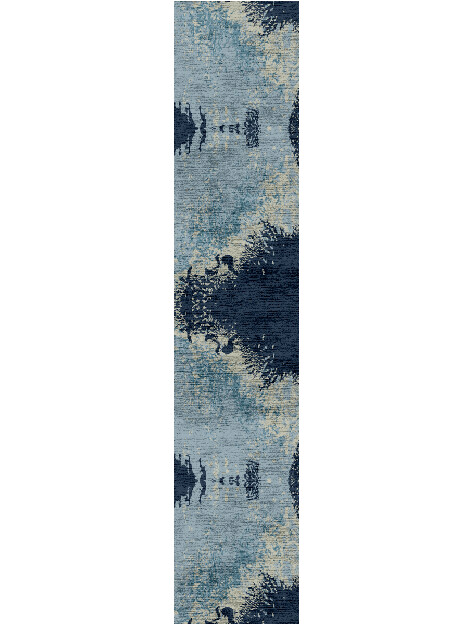 Dawn Dew Abstract Runner Hand Knotted Bamboo Silk Custom Rug by Rug Artisan