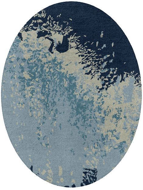Dawn Dew Abstract Oval Hand Tufted Pure Wool Custom Rug by Rug Artisan