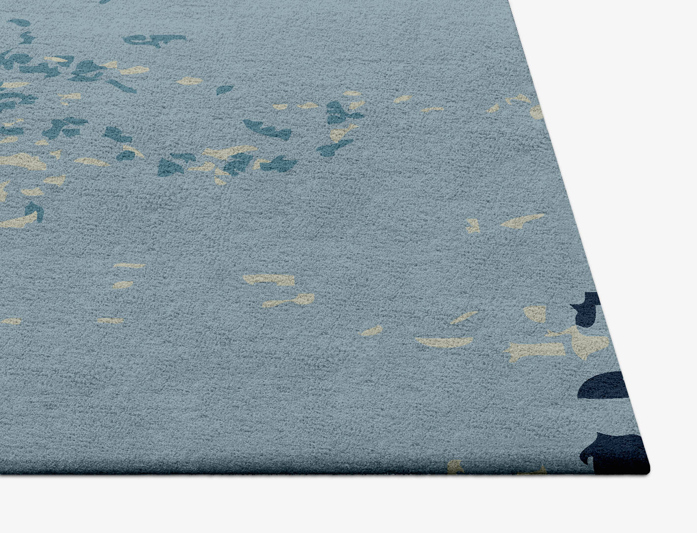 Dawn Dew Abstract Square Hand Tufted Pure Wool Custom Rug by Rug Artisan