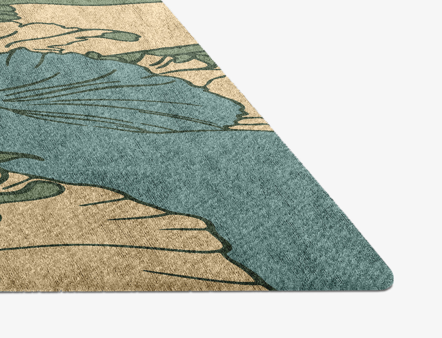 Day Lily Field of Flowers Diamond Hand Knotted Bamboo Silk Custom Rug by Rug Artisan