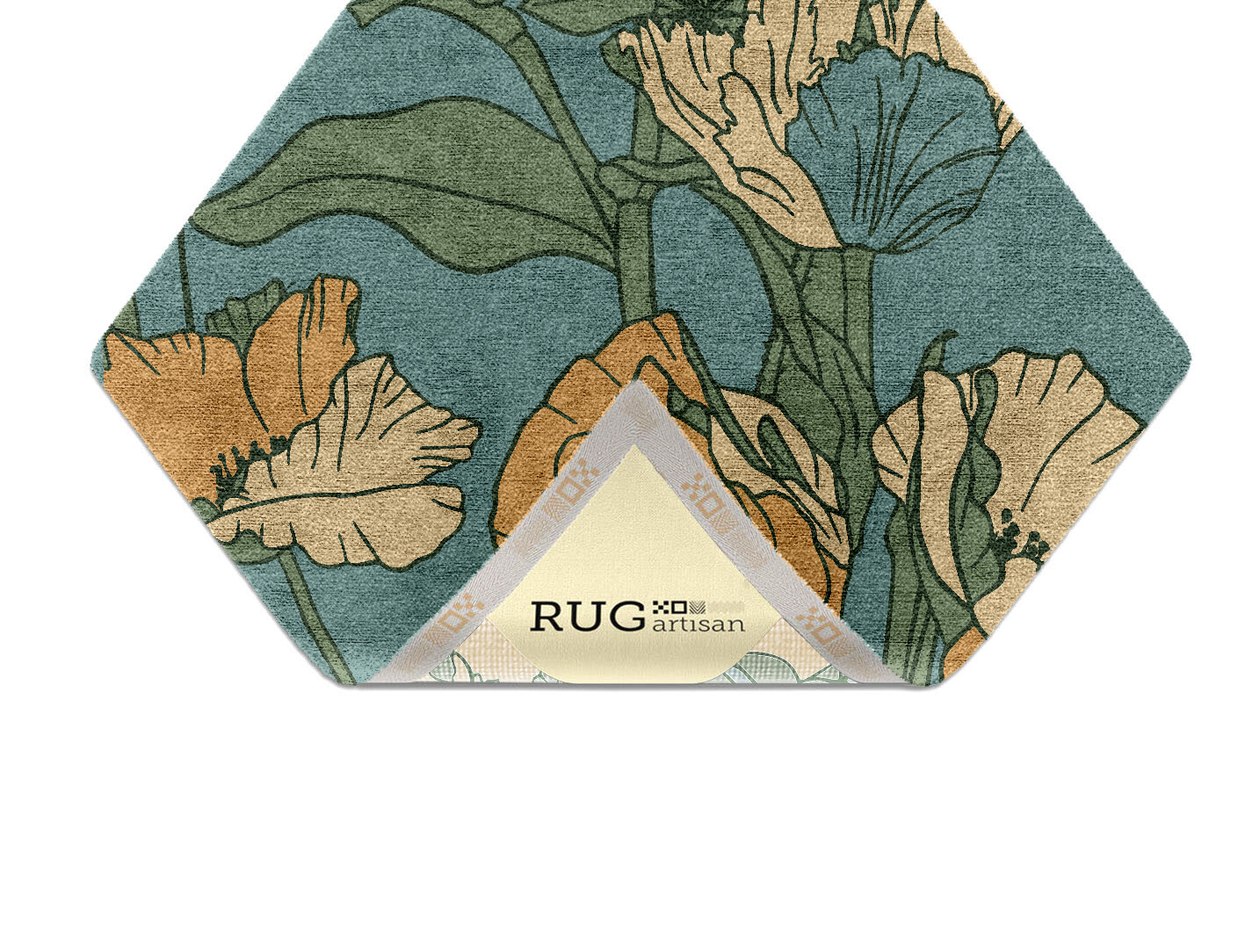 Day Lily Field of Flowers Diamond Hand Knotted Bamboo Silk Custom Rug by Rug Artisan