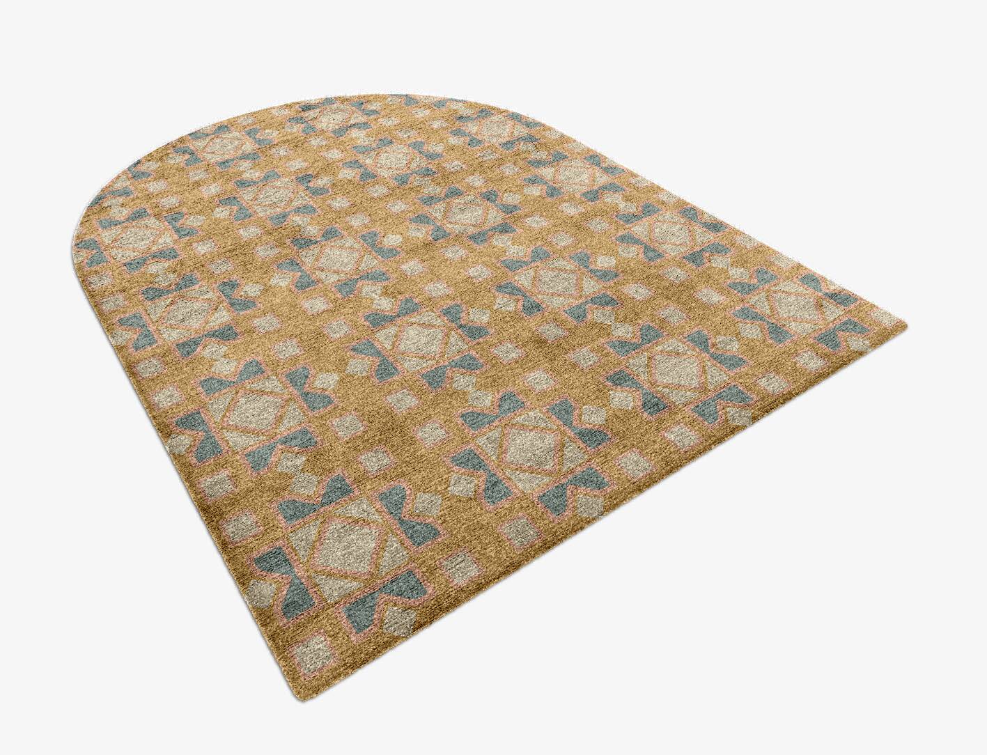 Deliciae Blue Royal Arch Hand Knotted Bamboo Silk Custom Rug by Rug Artisan