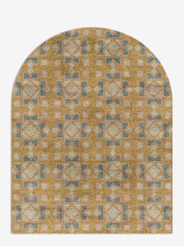 Deliciae Blue Royal Arch Hand Knotted Bamboo Silk Custom Rug by Rug Artisan