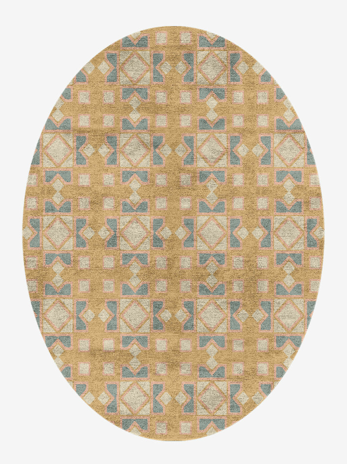 Deliciae Blue Royal Oval Hand Knotted Bamboo Silk Custom Rug by Rug Artisan