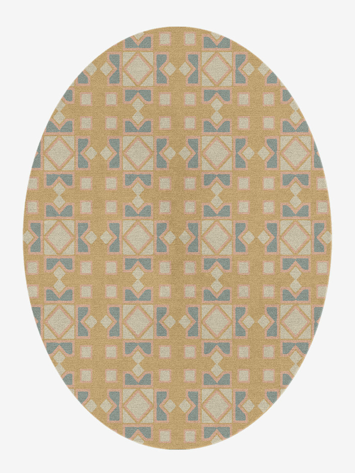 Deliciae Blue Royal Oval Hand Knotted Tibetan Wool Custom Rug by Rug Artisan