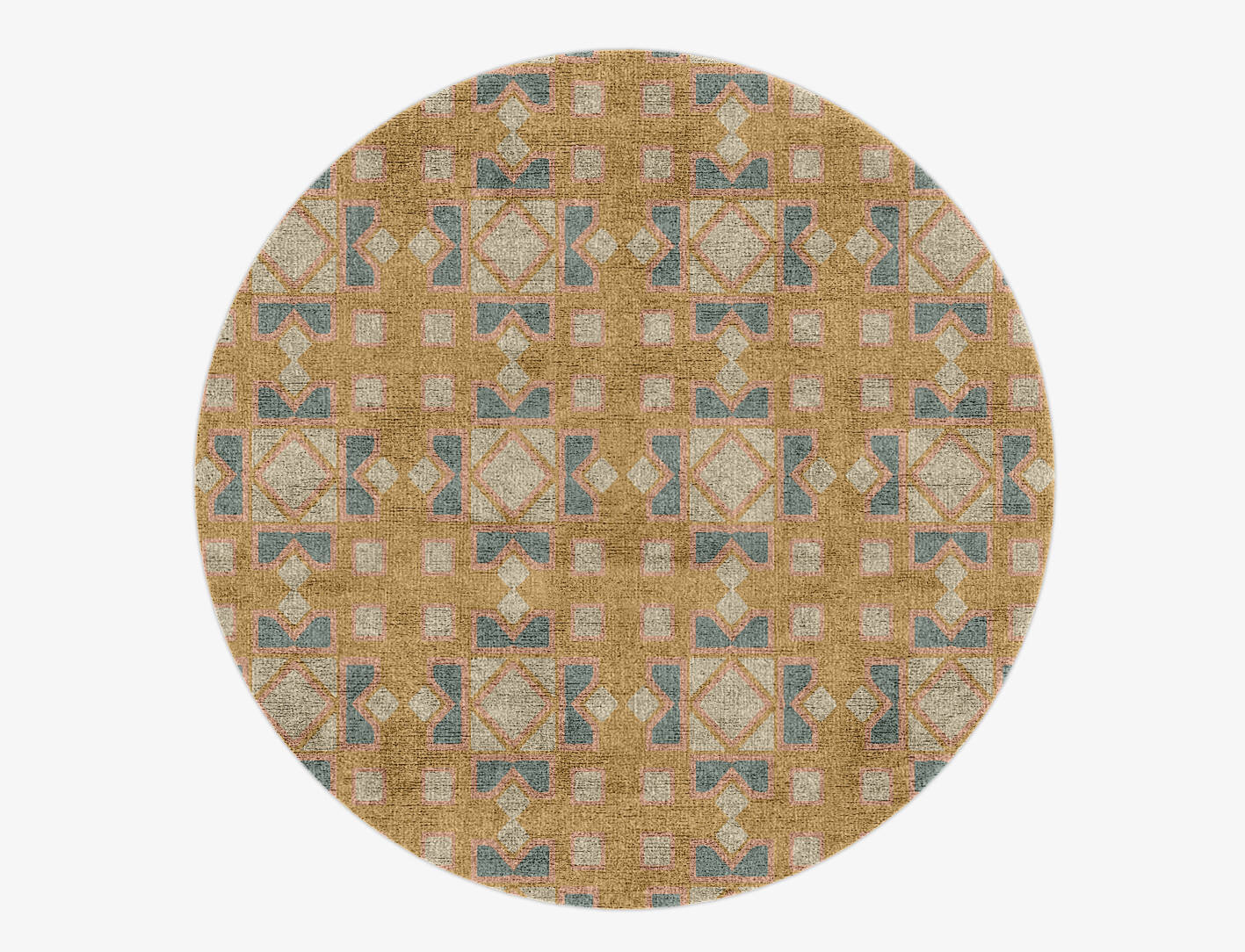 Deliciae Blue Royal Round Hand Knotted Bamboo Silk Custom Rug by Rug Artisan