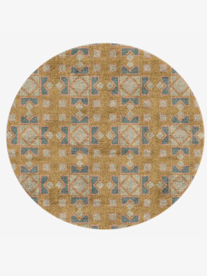 Deliciae Blue Royal Round Hand Knotted Bamboo Silk Custom Rug by Rug Artisan