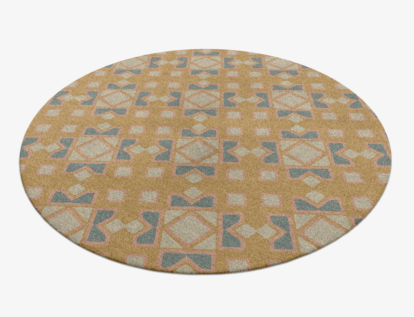 Deliciae Blue Royal Round Hand Knotted Tibetan Wool Custom Rug by Rug Artisan