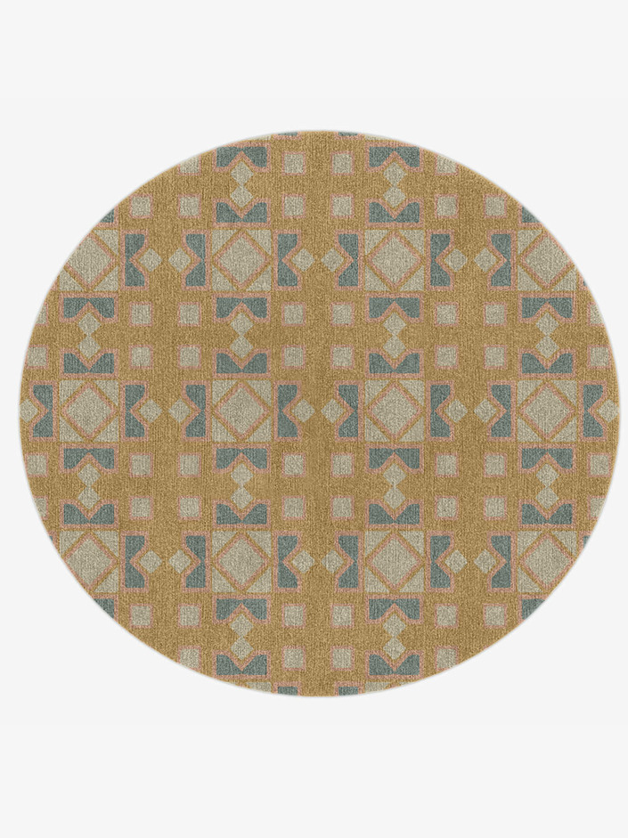 Deliciae Blue Royal Round Hand Knotted Tibetan Wool Custom Rug by Rug Artisan