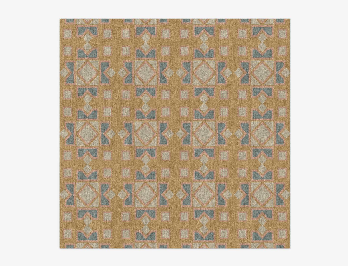 Deliciae Blue Royal Square Hand Knotted Tibetan Wool Custom Rug by Rug Artisan