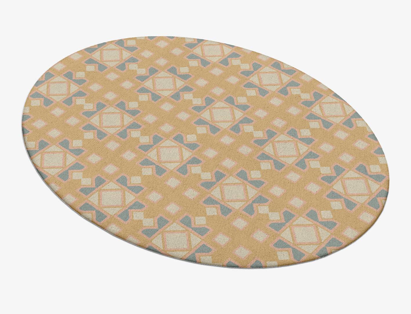 Deliciae Blue Royal Oval Hand Tufted Pure Wool Custom Rug by Rug Artisan