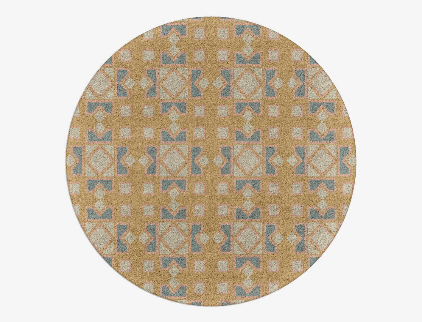 Deliciae Blue Royal Round Hand Tufted Pure Wool Custom Rug by Rug Artisan