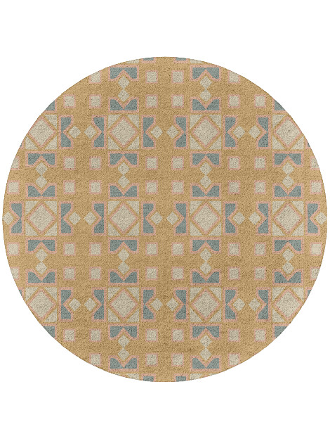 Deliciae Blue Royal Round Hand Tufted Pure Wool Custom Rug by Rug Artisan