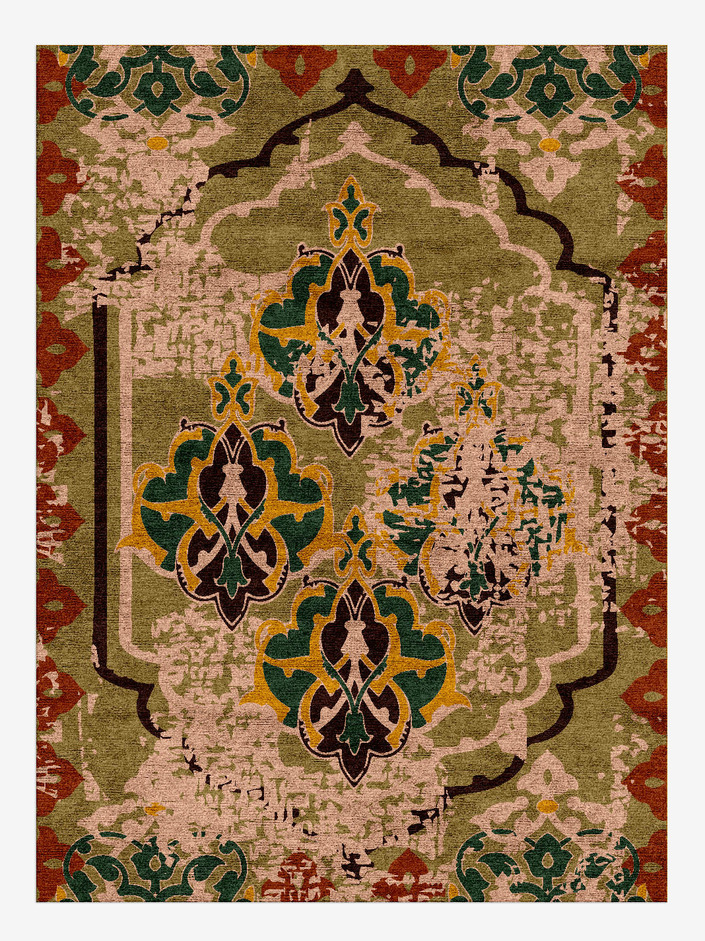 Demere Vintage Rectangle Hand Knotted Bamboo Silk Custom Rug by Rug Artisan