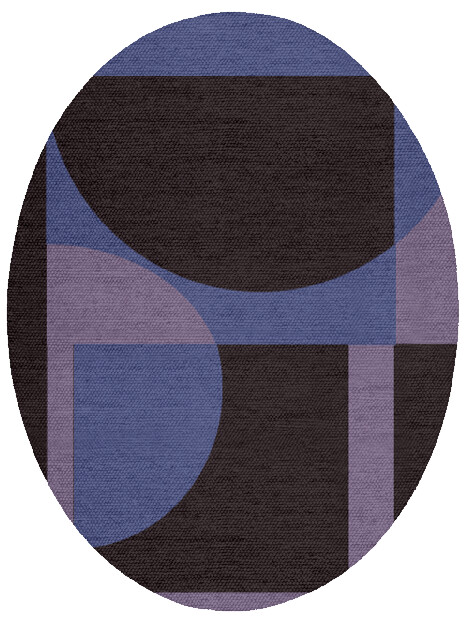 Demilune Geometric Oval Flatweave New Zealand Wool Custom Rug by Rug Artisan