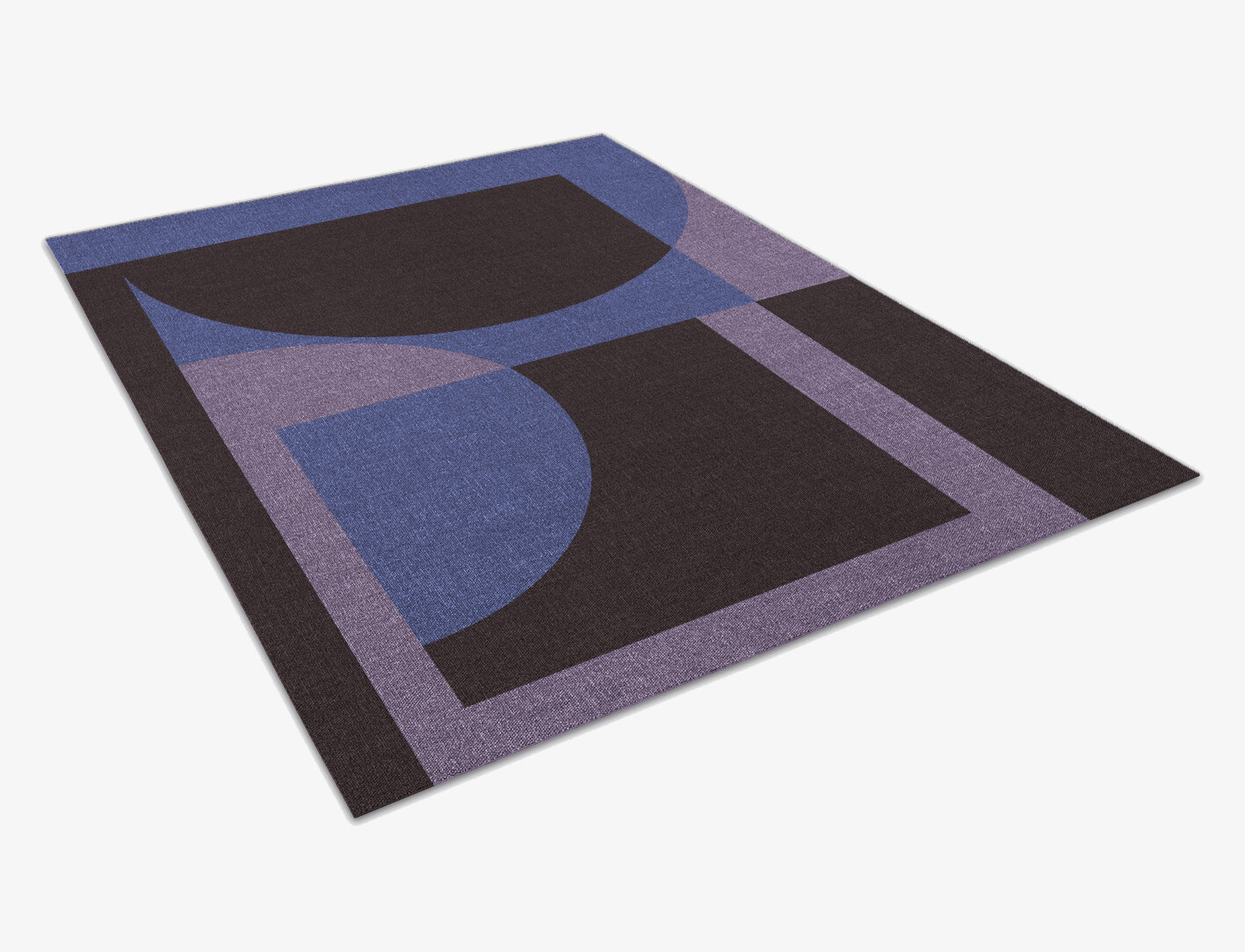 Demilune Modern Geometrics Rectangle Flatweave New Zealand Wool Custom Rug by Rug Artisan