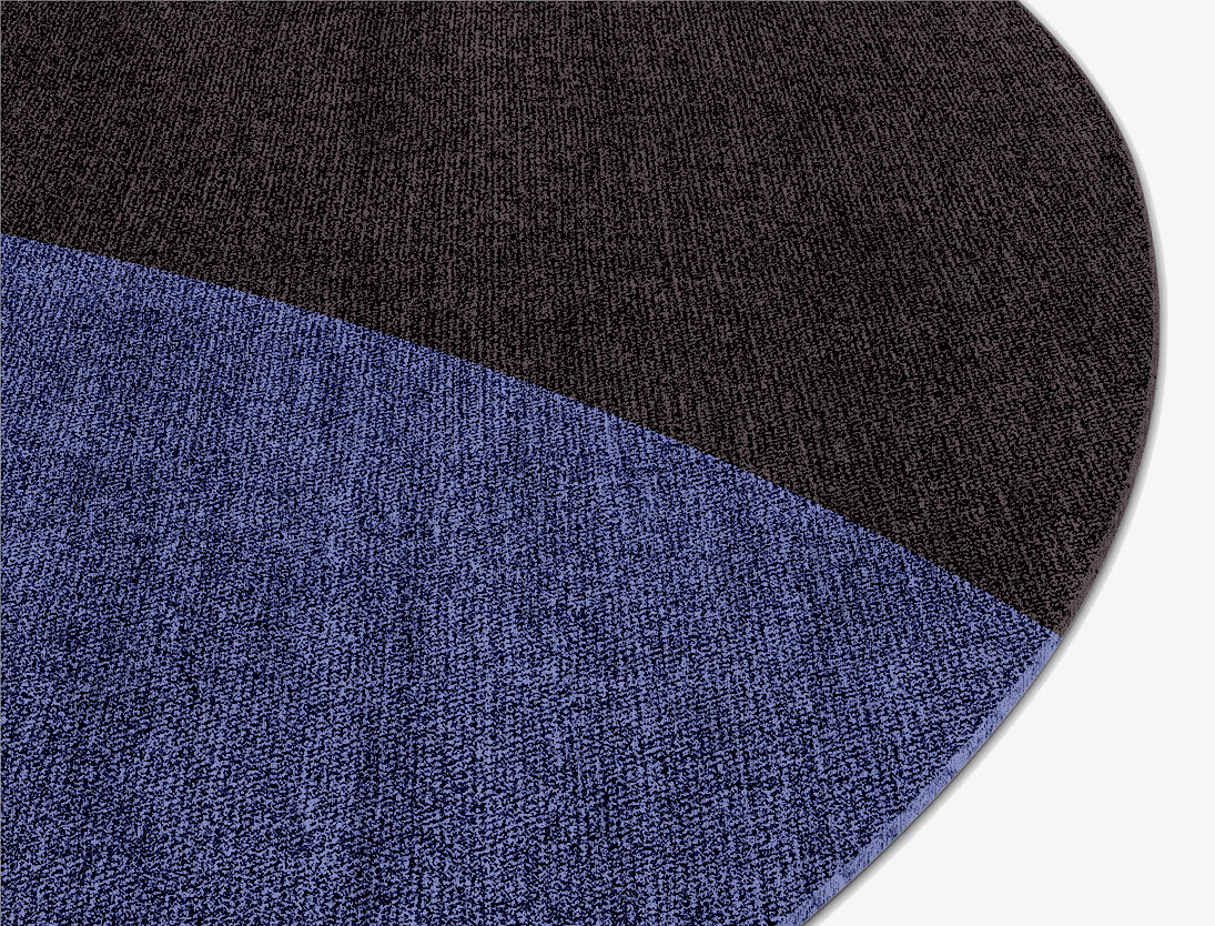 Demilune Geometric Round Flatweave Bamboo Silk Custom Rug by Rug Artisan