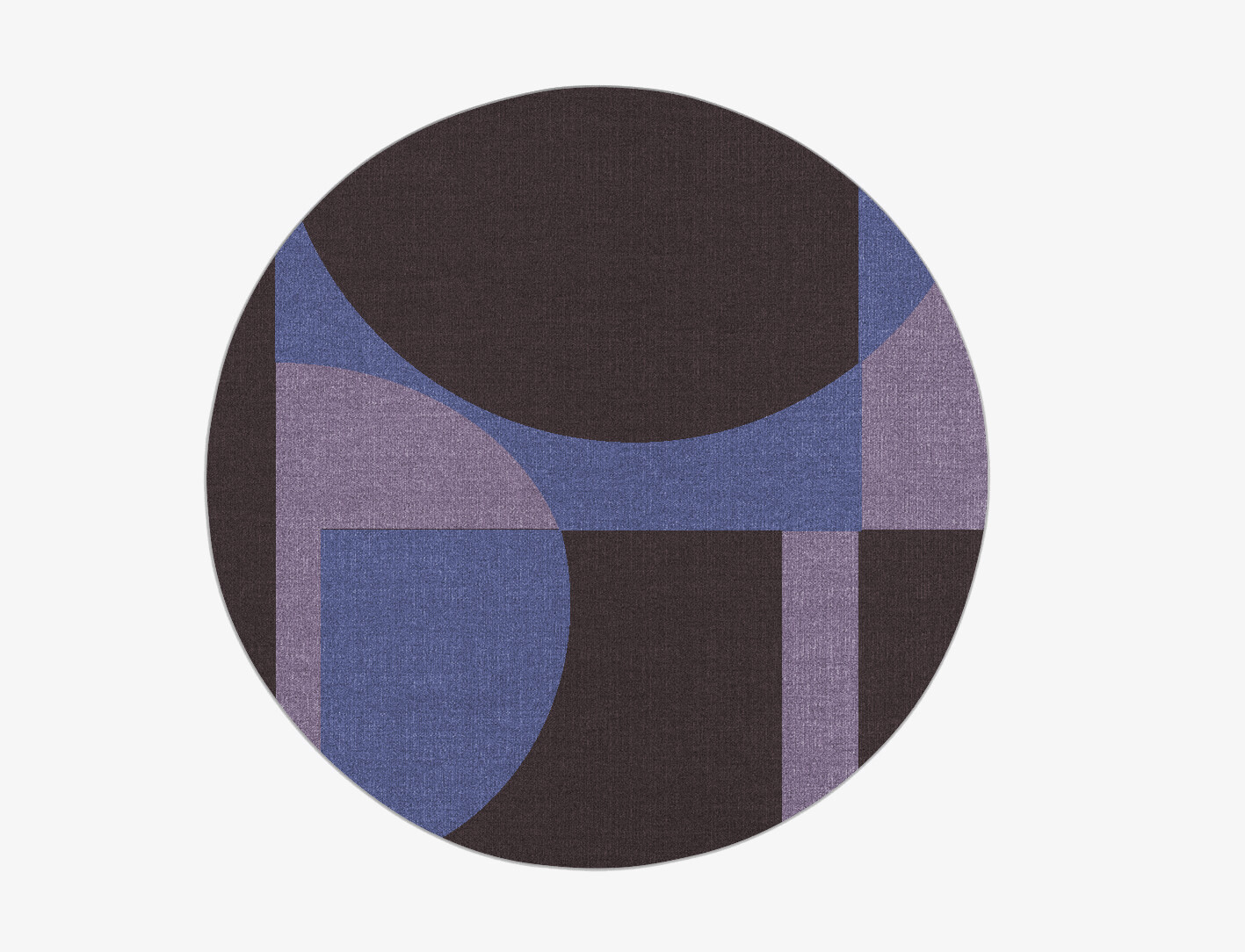 Demilune Modern Geometrics Round Flatweave New Zealand Wool Custom Rug by Rug Artisan