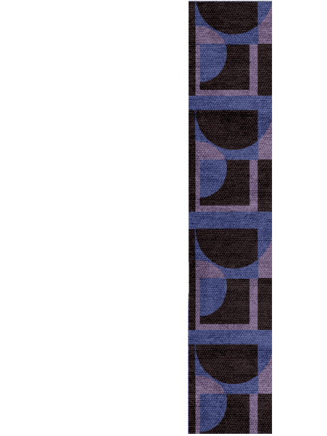 Demilune Geometric Runner Flatweave Bamboo Silk Custom Rug by Rug Artisan