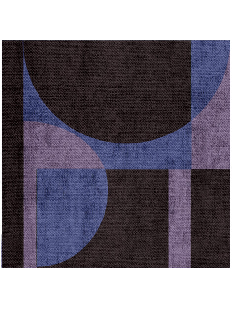 Demilune Geometric Square Flatweave Bamboo Silk Custom Rug by Rug Artisan