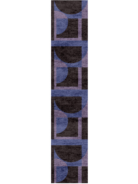 Demilune Modern Geometrics Runner Hand Knotted Bamboo Silk Custom Rug by Rug Artisan