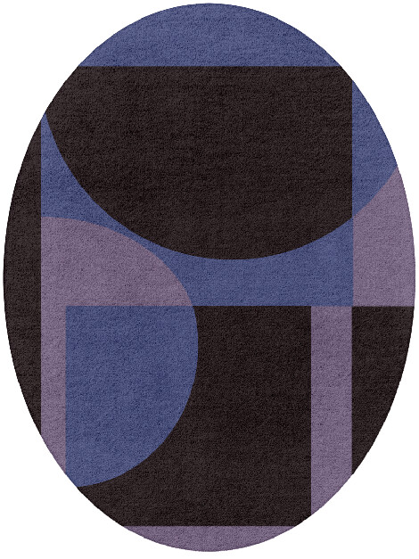 Demilune Modern Geometrics Oval Hand Tufted Pure Wool Custom Rug by Rug Artisan