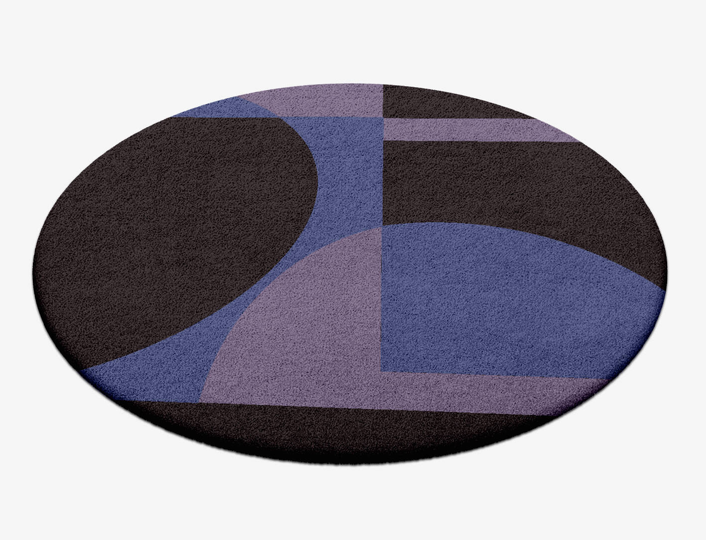 Demilune Modern Geometrics Round Hand Tufted Pure Wool Custom Rug by Rug Artisan