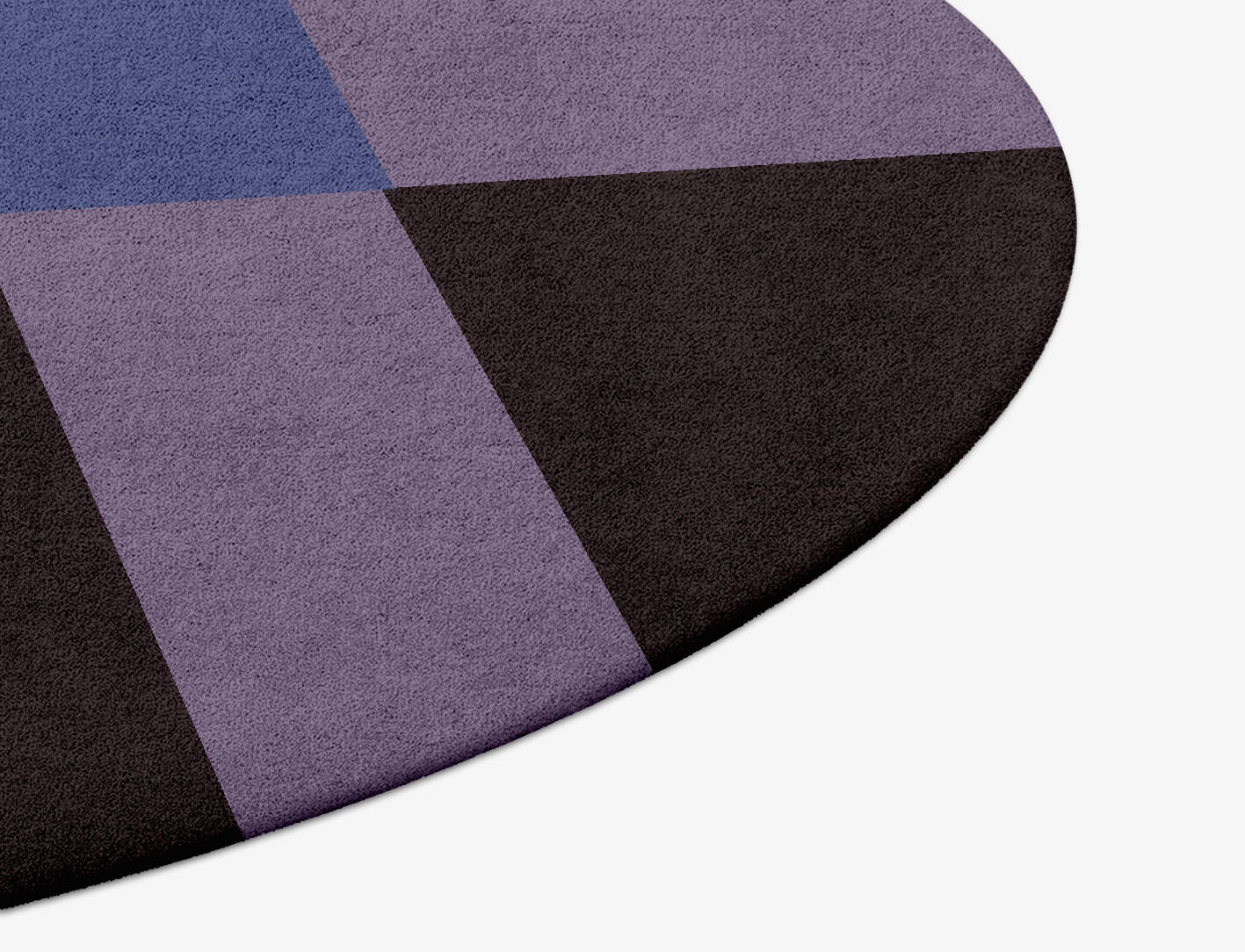 Demilune Modern Geometrics Round Hand Tufted Pure Wool Custom Rug by Rug Artisan